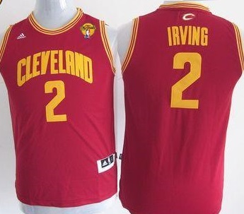 Youth Cavaliers #2 Kyrie Irving Red The Finals Patch Stitched NBA Jersey