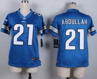 Women's Nike Detroit Lions #21 Ameer Abdullah Blue Stitched NFL Jersey
