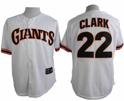 San Francisco Giants #22 Will Clark White 1989 Turn Back The Clock Stitched Baseball Jersey