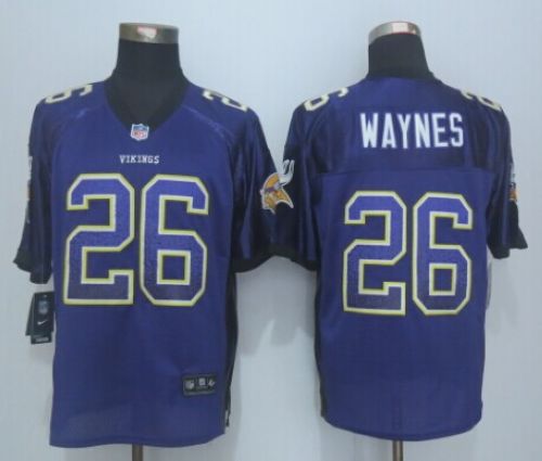 Nike Minnesota Vikings #26 Trae Waynes Purple Stitched NFL Elite Drift Fashion Jersey