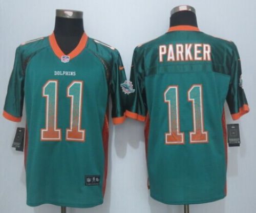 Nike Miami Dolphins #11 DeVante Parker Green Stitched NFL Elite Drift Fashion Jersey