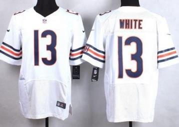 Nike Chicago Bears #13 Kevin White White Men's Stitched NFL Elite Jersey