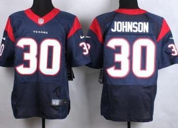 Nike Houston Texans #30 Kevin Johnson Navy Blue NFL Elite Jersey