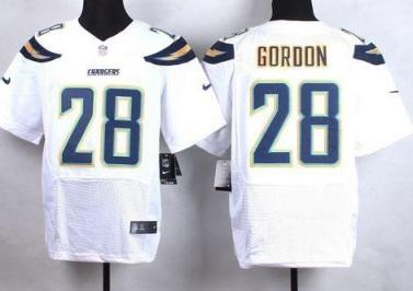 Nike San Diego Chargers #28 Melvin Gordon White NFL Elite Jersey