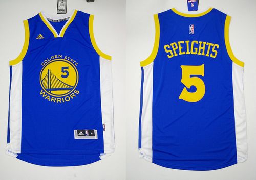 Warriors #5 Marreese Speights Blue Stitched Revolution 30 NBA Jersey