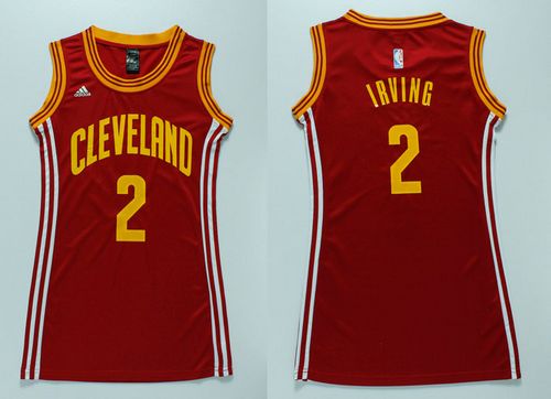 Women's Cavaliers #2 Kyrie Irving Red Dress Stitched NBA Jersey