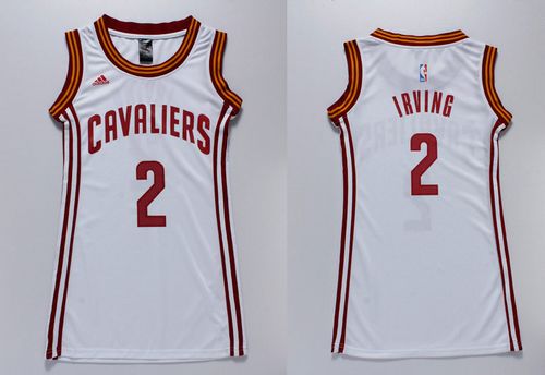 Women's Cavaliers #2 Kyrie Irving White Dress Stitched NBA Jersey