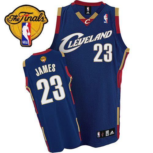 Youth Cavaliers #23 LeBron James Dark Blue The Finals Patch Stitched NBA Jersey