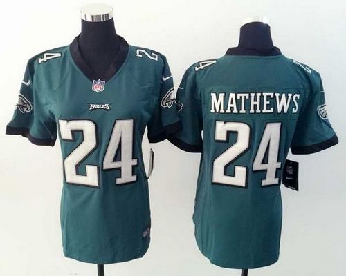 Women's Nike Eagles #24 Ryan Mathews Midnight Green Team Color Stitched NFL New Elite Jersey