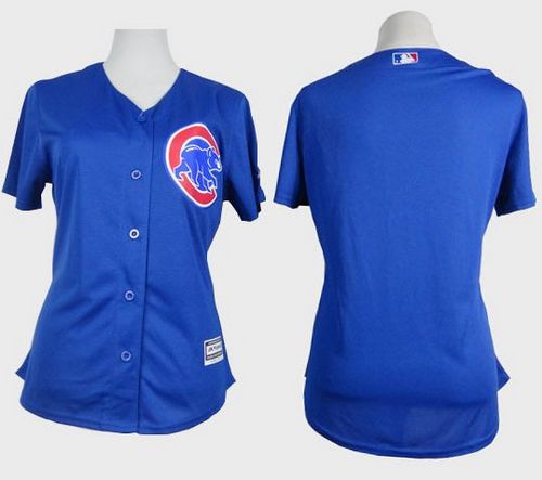 Women's Cubs Blank Blue Alternate Stitched Baseball Jersey