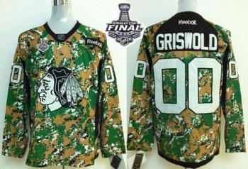 Blackhawks #00 Clark Griswold Camo Veterans Day Practice 2015 Stanley Cup Stitched NHL Jersey