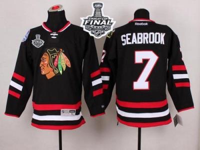 Blackhawks #7 Brent Seabrook Black 2014 Stadium Series 2015 Stanley Cup Stitched NHL Jersey