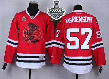 Blackhawks #57 Trevor Van Riemsdyk Red(Red Skull) 2015 Stanley Cup Stitched NHL Jersey