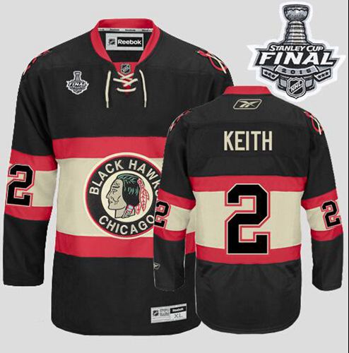 Youth Blackhawks #2 Duncan Keith Black New Third 2015 Stanley Cup Stitched NHL Jersey