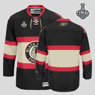 Blackhawks Blank Black New Third 2015 Stanley Cup Stitched NHL Jersey