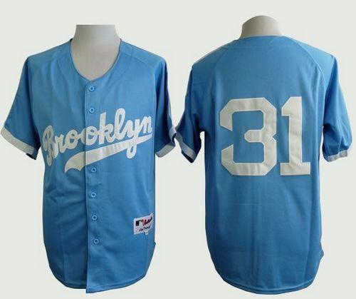 Dodgers #31 Joc Pederson Light Blue Cooperstown Stitched Baseball Jersey