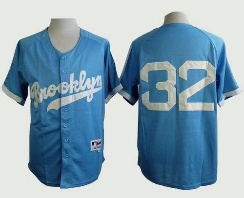 Dodgers #32 Sandy Koufax Light Blue Cooperstown Stitched Baseball Jersey