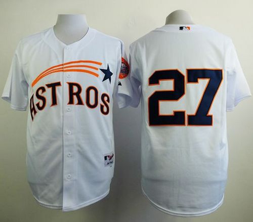 Astros #27 Jose Altuve White 1965 Turn Back The Clock Stitched Baseball Jersey