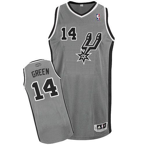 Spurs #14 Danny Green Grey Alternate Stitched NBA Jersey