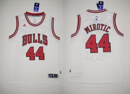 Revolution 30 Bulls #44 Nikola Mirotic White Stitched NBA Jersey