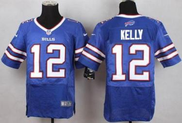 Nike Bills #12 Jim Kelly Royal Blue Team Color Men's Stitched NFL New Elite Jersey