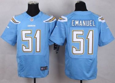 Nike Chargers #51 Kyle Emanuel Electric Blue Alternate Men's Stitched NFL New Elite Jersey