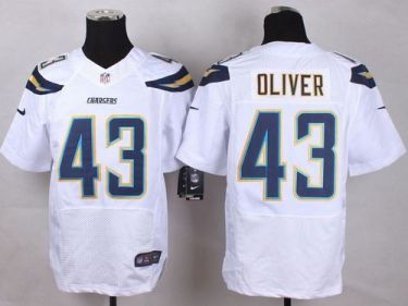 Nike Chargers #43 Branden Oliver White Men's Stitched NFL New Elite Jersey