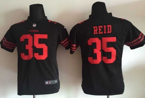 Youth Nike 49ers #35 Eric Reid Black Alternate Stitched NFL Elite Jersey