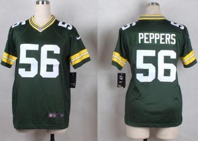 Women's Nike Packers #56 Julius Peppers Green Team Color Stitched NFL Elite Jersey