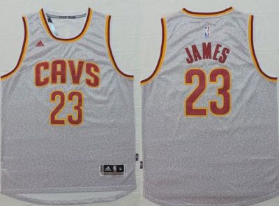 Cavaliers #23 LeBron James Grey Fashion Stitched NBA Jersey