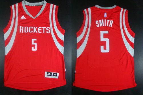 Revolution 30 Rockets #5 Josh Smith Red Road Stitched NBA Jersey