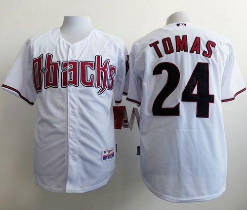 Diamondbacks #24 Yasmany Tomas White Cool Base Stitched Baseball Jersey