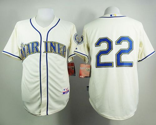 Mariners #22 Robinson Cano Cream Alternate Cool Base Stitched Baseball Jersey