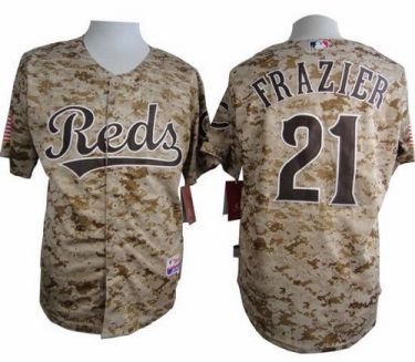 Reds #21 Todd Frazier Camo Alternate Cool Base Stitched Baseball Jersey