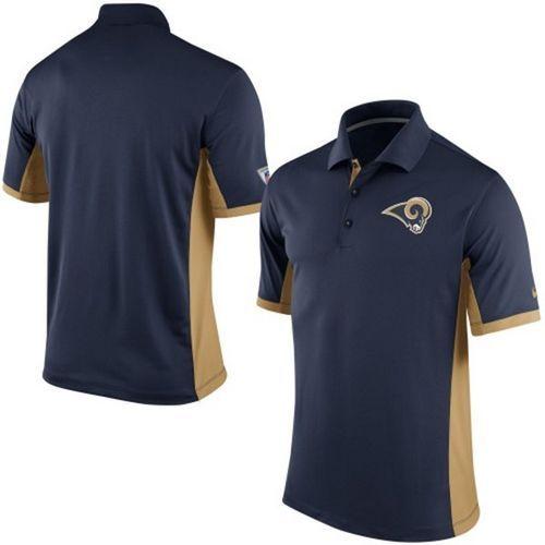 Men's Nike NFL St.Louis Rams Navy Team Issue Performance Polo