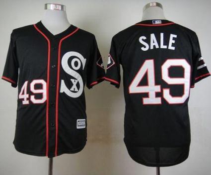 White Sox #49 Chris Sale Black New Cool Base Stitched Baseball Jersey