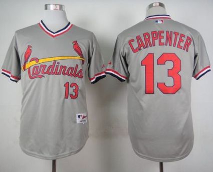 Cardinals #13 Matt Carpenter Grey 1978 Turn Back The Clock Stitched Baseball Jersey
