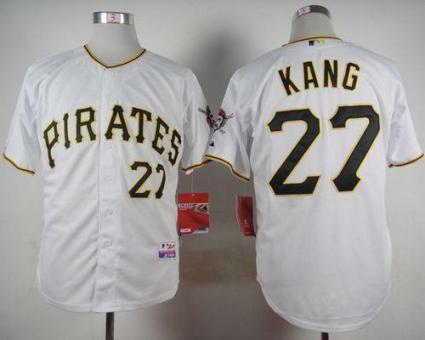 Pirates #27 Jung-ho Kang White Cool Base Stitched Baseball Jersey