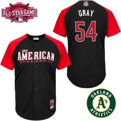 Athletics #54 Sonny Gray Black 2015 All-Star American League Stitched Baseball Jersey