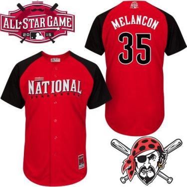 Pirates #35 Mark Melancon Red 2015 All-Star National League Stitched Baseball Jersey