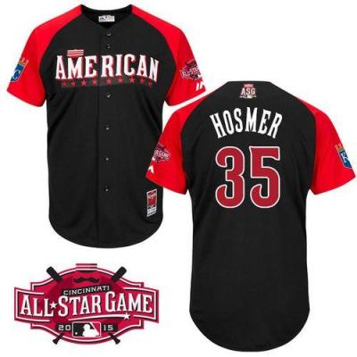 Royals #35 Eric Hosmer Black 2015 All-Star American League Stitched Baseball Jersey