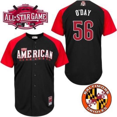 Orioles #56 Darren O'Day Black 2015 All-Star American League Stitched Baseball Jersey