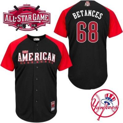 Yankees #68 Dellin Betances Black 2015 All-Star American League Stitched Baseball Jersey