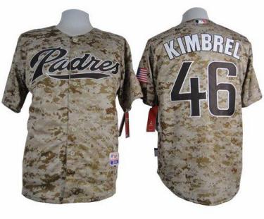 Padres #46 Craig Kimbrel Camo Alternate 2 Cool Base Stitched Baseball Jersey