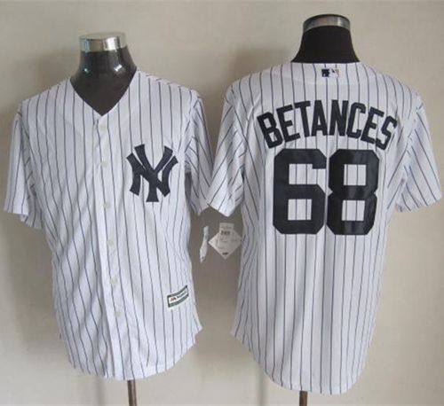Yankees #68 Dellin Betances New White Strip Cool Base Stitched Baseball Jersey