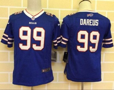 Youth Nike Bills #99 Marcell Dareus Royal Blue Team Color Stitched NFL Elite Jersey