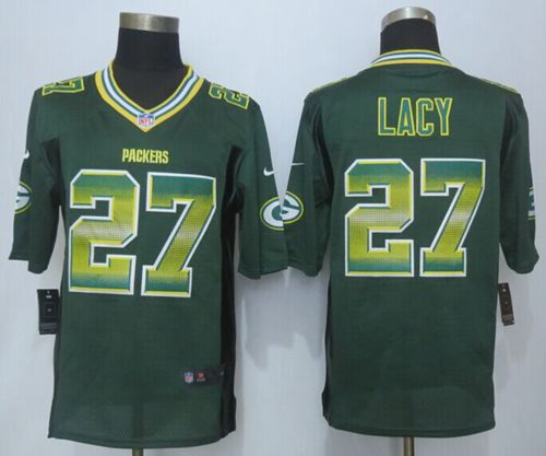 Nike Packers #27 Eddie Lacy Green Team Color Men's Stitched NFL Limited Strobe Jersey