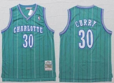Hornets #30 Dell Curry Light Blue Throwback Stitched NBA Jersey