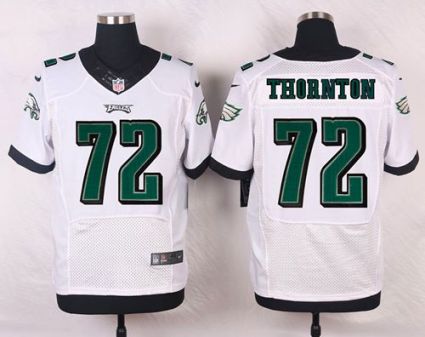 Nike Eagles #72 Cedric Thornton White Men's Stitched NFL New Elite Jersey