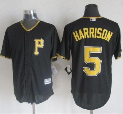 Pirates #5 Josh Harrison Black New Cool Base Stitched Baseball Jersey